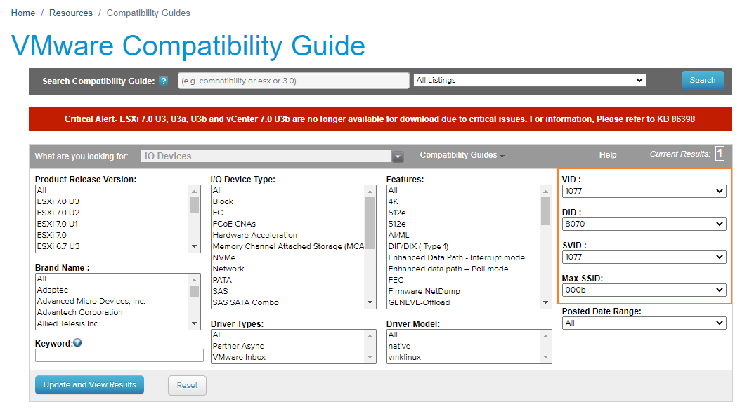 How to Find the NIC Driver Version on ESXI Host and get the Correct ...